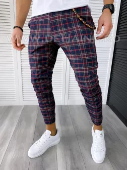 Pantaloni barbati casual regular fit in carouri B1822 7-4.1